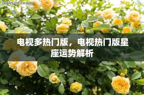 电视热门星座运势解析,多热门版星座运势大揭秘