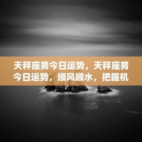 天秤座男今日运势大解析,顺风顺水,机遇尽在掌握